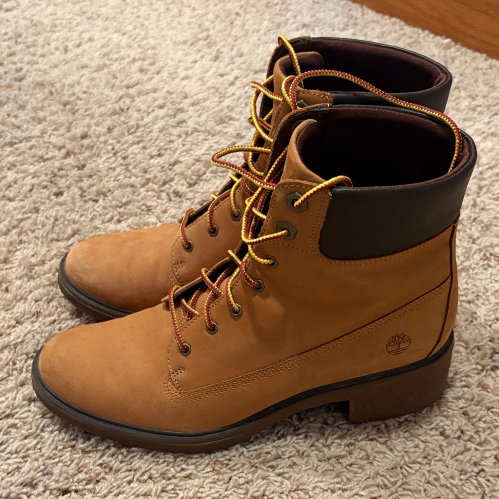 Timberland Women's Brown Leather Combat Boots